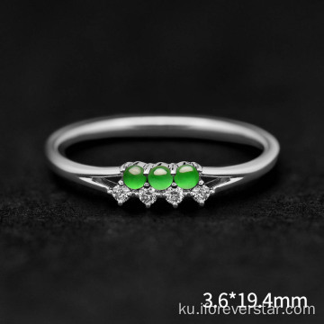Wholesale 100% siruştî S925 Ring Jade High Quality